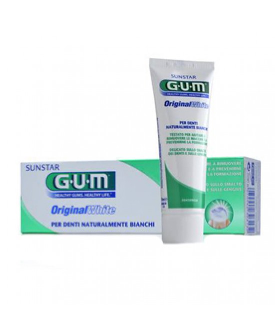 GUM ORIGINAL WHITE DENTIFRICIO 75 ML - Gruppofarmastore.it