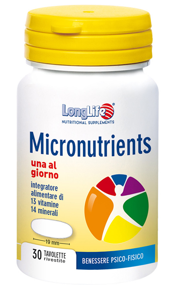 LONGLIFE MICRONUTRIENTS 30 TAVOLETTE RIVESTITE - Gruppofarmastore.it