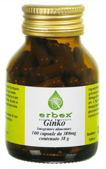 GINKGO BILOBA 100 CAPSULE 380 MG - Gruppofarmastore.it