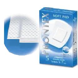 GARZA PRONTEX SOFT PAD COMPRESSA 5X7 CM 5 PEZZI - Gruppofarmastore.it