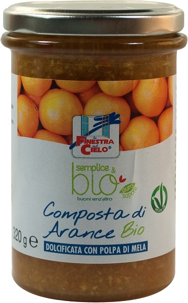 COMPOSTA DI ARANCE CON POLPA DI MELA BIO 320 G - Gruppofarmastore.it