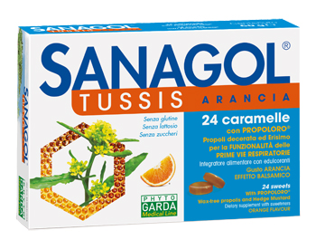 SANAGOL TUSSIS ARANCIA 24 CARAMELLE - Gruppofarmastore.it