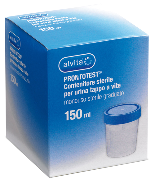 CONTENITORE PER URINA ALVITA PRONTOTEST GRADUATO CON TAPPO A VITE - Gruppofarmastore.it