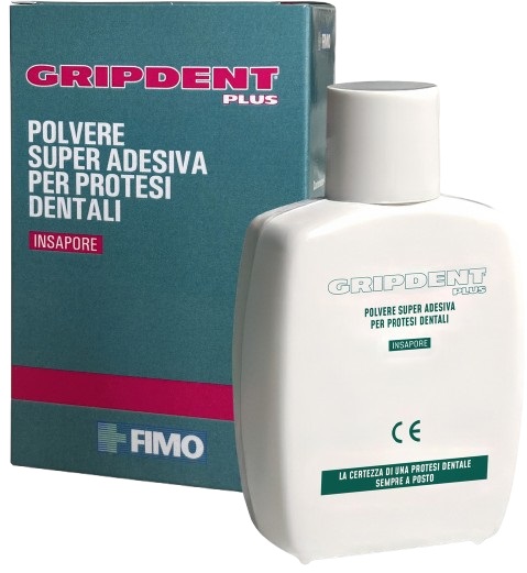 GRIPDENT PLUS POLVERE SUPER ADESIVA PER PROTESI DENTALI 40 G - Gruppofarmastore.it