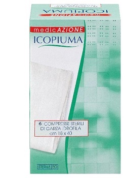 GARZA COMPRESSA IDROFILA ICOPIUMA 18X40CM 6 PEZZI - Gruppofarmastore.it
