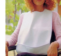 BAVAGLINO CON MARSUPIO PER ANZIANI INDICATO PER TRATTENERE LIQUIDI E RESIDUI ALIMENTARI - Gruppofarmastore.it