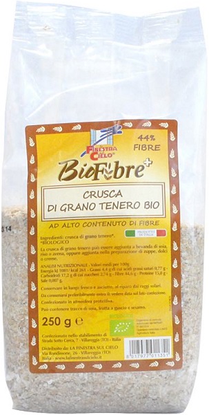 FSC BIOFIBRE+ CRUSCA DI GRANO TENERO BIO AD ALTO CONTENUTO DI FIBRA 250 G - Gruppofarmastore.it