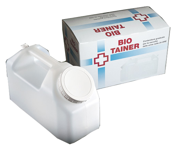 TANICA GRADUATA BIO TAINER PER RACCOLTA DI URINA NELLE 24 ORE 2500 ML CON TAPPINO DI PRELIEVO E MANICO 1 PEZZO - Gruppofarmastore.it