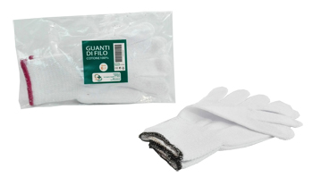 GUANTO DI FILO COTONE 100% BIANCO PER ALLERGIE DERMATOLOGICHE 7 1 PAIO - Gruppofarmastore.it