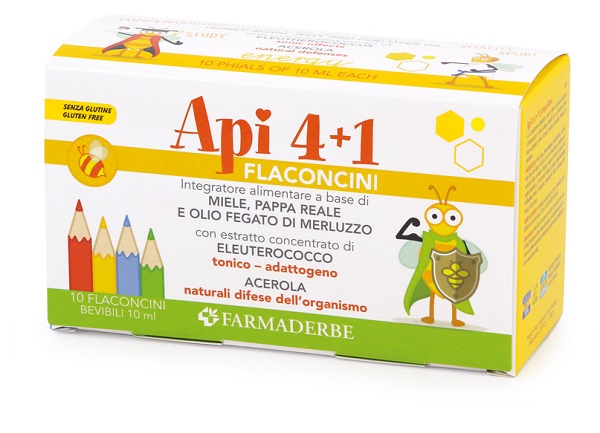 API 4+1 LIQUIDO 10 FLACONCINI 10 ML - Gruppofarmastore.it