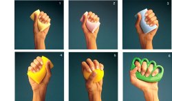 MANUS ABILIS PALLINA PER RIABILITAZIONE MANO 5 GIALLO SCURO SFORZO MASSIMO - Gruppofarmastore.it