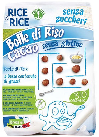RICE&RICE BOLLE DI RISO AL CACAO 150 G SENZA LIEVITO - Gruppofarmastore.it
