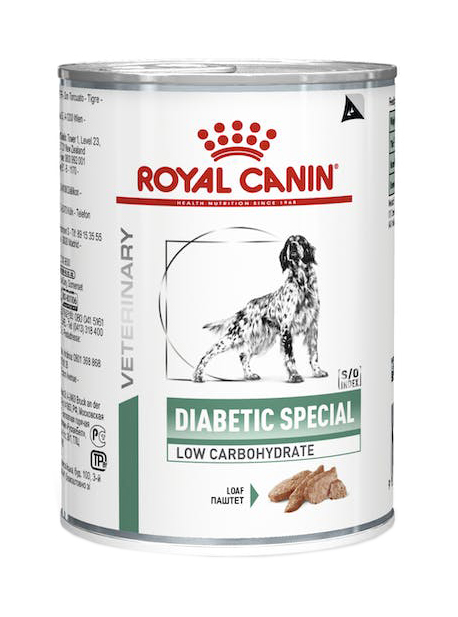 VETERINARY HEALTH NUTRITION WET DOG DIABETIC SPECIAL LOW CARBOHYDRATE 410 G - Gruppofarmastore.it