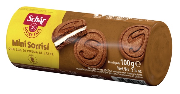 SCHAR MINI SORRISI CON CREMA AL LATTE 100 G - Gruppofarmastore.it