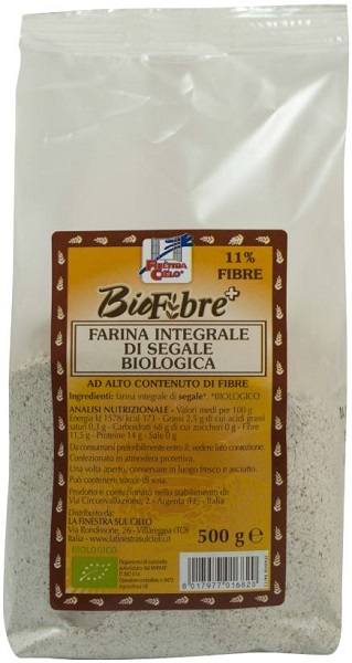FSC BIOFIBRE+ FARINA INTEGRALE DI SEGALE BIO AD ALTO CONTENUTO DI FIBRA 500 G - Gruppofarmastore.it