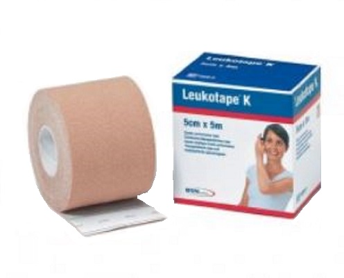 BENDA ADESIVA LEUKOTAPE K PER TAPING FISIOTERAPICO LARGHEZZA 5 CM LUNGHEZZA 5 M COLOR CARNE IN ROTOLO - Gruppofarmastore.it
