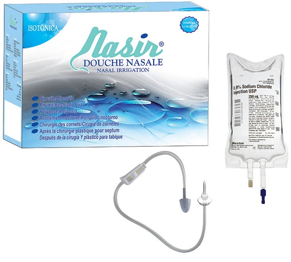 NASIR DOCCIA NASALE CON SOLUZIONE FISIOLOGICA ISOTONICA 6 SACCHE 500 ML + 1 BLISTER - Gruppofarmastore.it