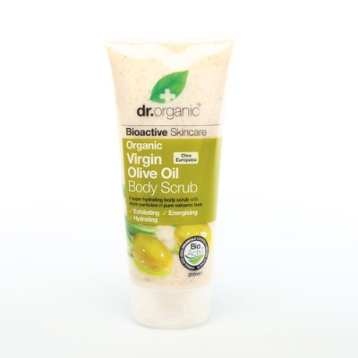DR ORGANIC VIRGIN OLIVE OIL OLIO DI OLIVA BODY SCRUB CORPO 200 ML - Gruppofarmastore.it