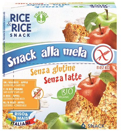 RICE&RICE SNACK DI RISO ALLA MELA 6 X 21 G - Gruppofarmastore.it