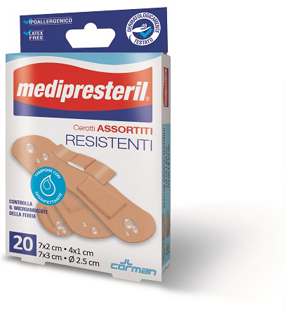 CEROTTO MEDIPRESTERIL RESISTENTI 4FORMATI ASSORTITI 20 PEZZI - Gruppofarmastore.it