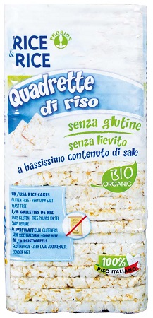 RICE&RICE QUADRETTE DI RISO SENZA SALE E SENZA LIEVITO 130 G - Gruppofarmastore.it