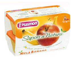 PLASMON SAPORI DI NATURA OMOGENEIZZATO MELA E BANANA 100 G X 4 PEZZI - Gruppofarmastore.it