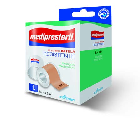 CEROTTO IN ROCCHETTO IN TELA MEDIPRESTERIL MISURA 5X500CM - Gruppofarmastore.it