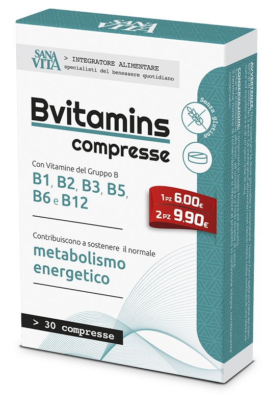SANAVITA B-VITAMINS 30 COMPRESSE - Gruppofarmastore.it