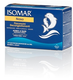 ISOMAR SOLUZIONE IPERTONICA ACQUA MARE 18 FLACONCINI MONODOSE 5 ML - Gruppofarmastore.it