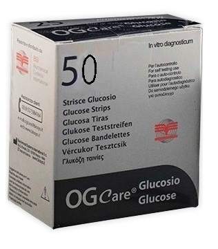 STRISCE MISURAZIONE GLICEMIA OGCARE 50 PEZZI - Gruppofarmastore.it