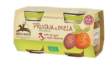 OMOGENEIZZATO PRUGNA E MELA BABY FOOD BIO 2 X 80 G - Gruppofarmastore.it