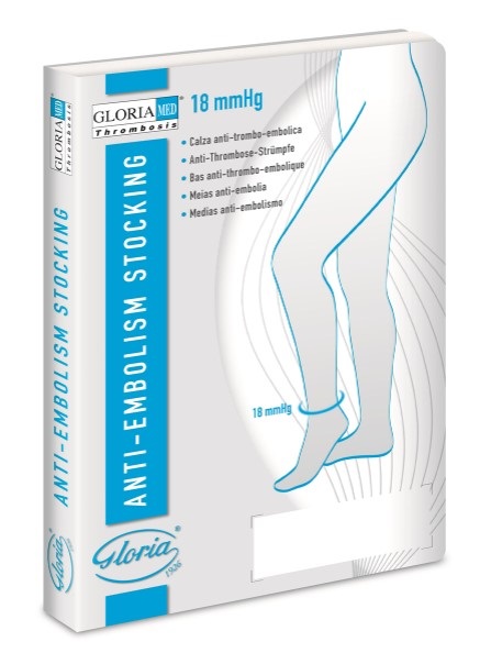 GLORIAMED THROMBOSIS 18 PUNTA CHIUSA CON FORO D'ISPEZIONE TUTTA COSCIA AUTOREGGENTE CORTO MISURA S 1 PAIO - Gruppofarmastore.it