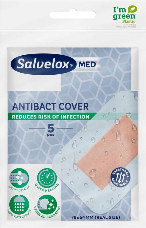 CEROTTO SALVELOX MED ANTIBACT COVER 76X54MM 5 PEZZI - Gruppofarmastore.it