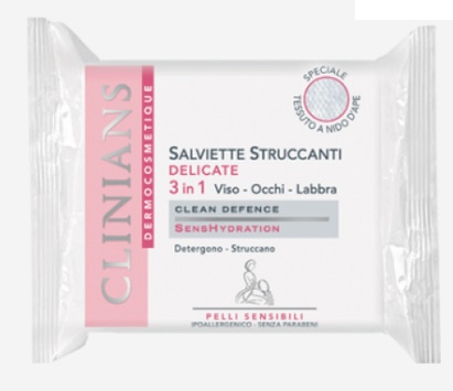CLINIANS SALVIETTINE STRUCCANTI DA 20 PEZZI - Gruppofarmastore.it