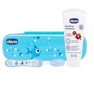 CHICCO SET DENTALE AZZURRO CON FLUORO - Gruppofarmastore.it