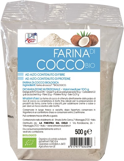 FSC FARINA DI COCCO BIO AD ALTO CONTENUTO DI FIBRA 500 G - Gruppofarmastore.it