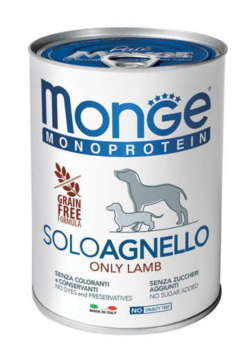 MONGE MONOPROTEICO 100% AGNELLO 400 G - Gruppofarmastore.it