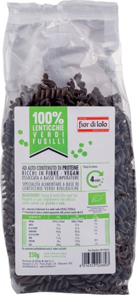FUSILLI DI LENTICCHIE VERDI BIO 250 G - Gruppofarmastore.it