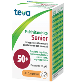 MULTIVITAMINICO SENIOR TEVA 30 COMPRESSE 39 G - Gruppofarmastore.it
