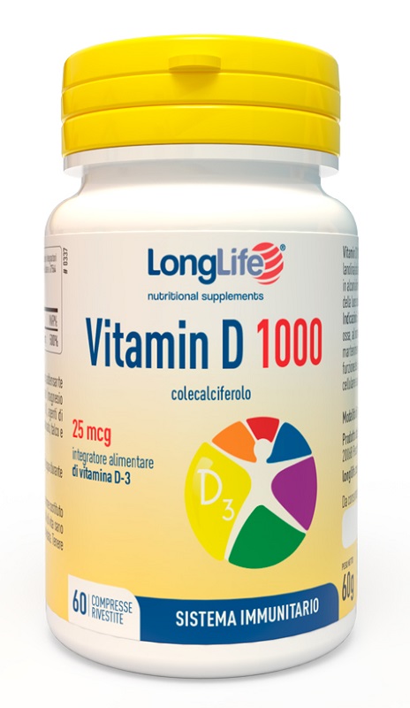 LONGLIFE VITAMIN D 1000UI 60 COMPRESSE RIVESTITE - Gruppofarmastore.it