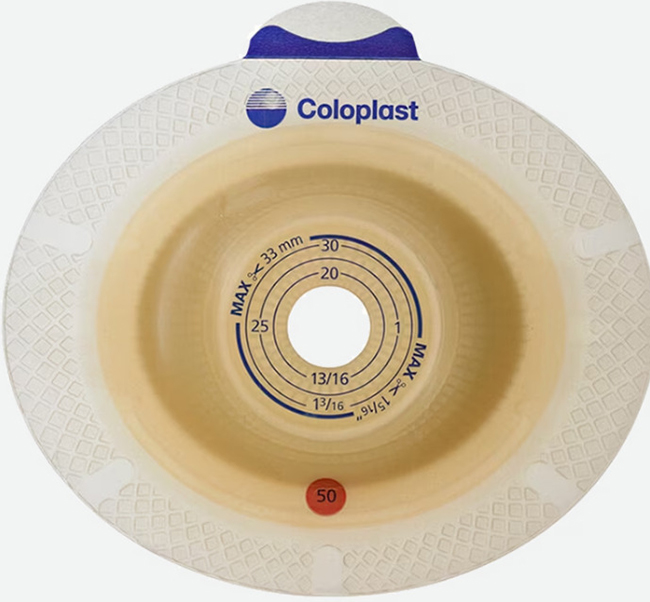 PLACCA PER UROSTOMIA SISTEMA A 2 PEZZI SENSURA XPRO CONVEX LIGHT FORO RITAGLIABILE 15-23MM FLANGIA 40MM 5 PEZZI - Gruppofarmastore.it