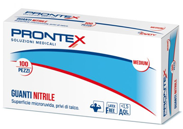PRONTEX GUANTO IN NITRILE SENZA POLVERE GRANDE 8/9 100 PEZZI - Gruppofarmastore.it