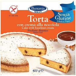 BONONIA TORTA ALLA CREMA DI NOCCIOLA SENZA GLUTINE 400 G - Gruppofarmastore.it