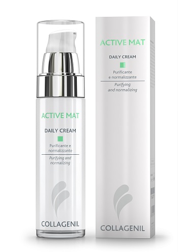 COLLAGENIL ACTIVE MAT DAILY CREAM SEBOREGOLATRICE/PURIFICANTE PER LA PELLE DEL VISO FLACONE 50 ML - Gruppofarmastore.it
