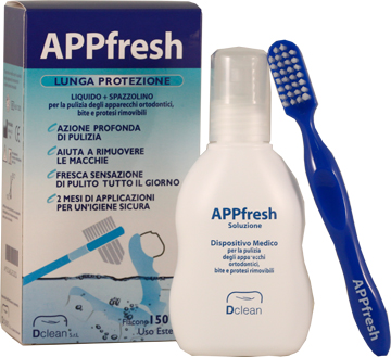 APPFRESH DISPOSITIVO PULIZIA APPARECCHI ORTODONTICI 150 ML - Gruppofarmastore.it