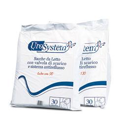 SACCA DI DRENAGGIO DA LETTO PER INCONTINENZA UROSYSTEM TUBO 90 CM CON SCARICO 30 PEZZI - Gruppofarmastore.it
