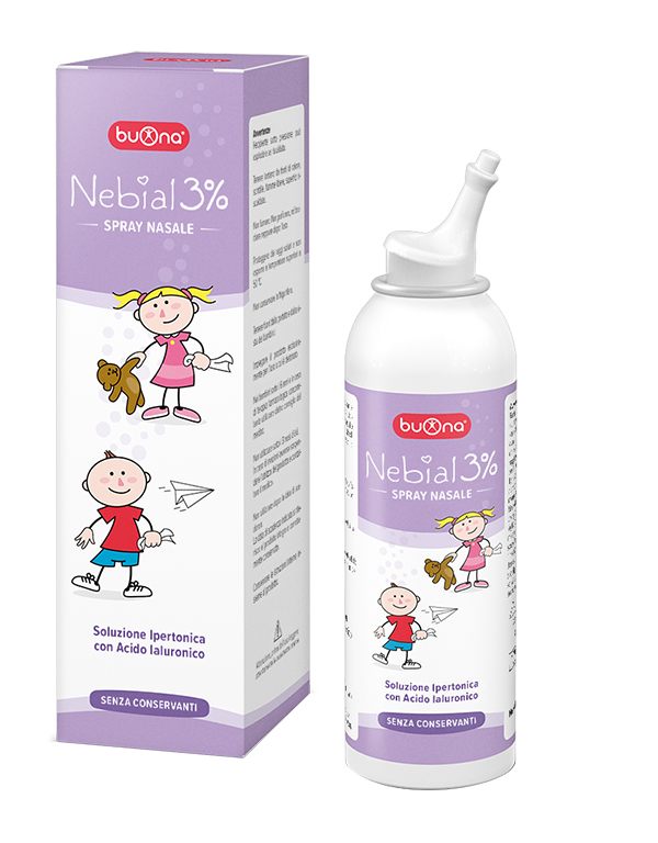 NEBIAL SOLUZIONE SALINA IPERTONICA DI SODIO CLORURO AL 3% CON ACIDO IALURONICO SPRAY NASALE 100 ML - Gruppofarmastore.it