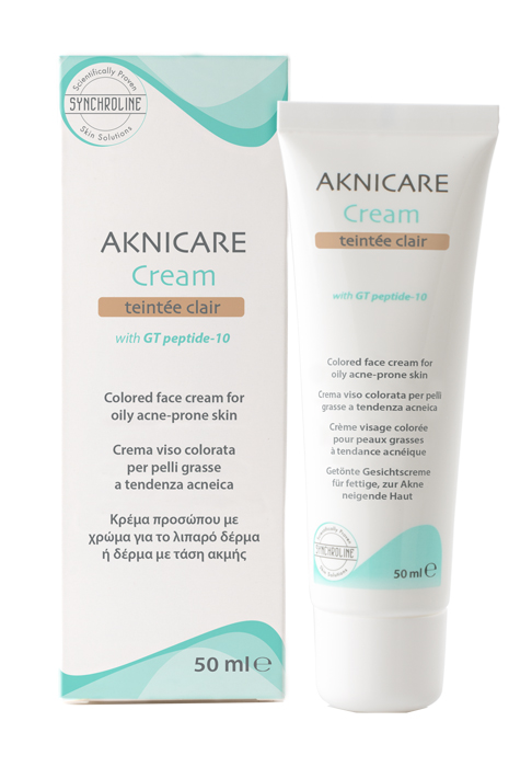 CREMA TRATTANTE COLORATA PER PELLE ACNEICA AKNICARE CREAM TEINTEE CLAIR TUBETTO 50 ML - Gruppofarmastore.it