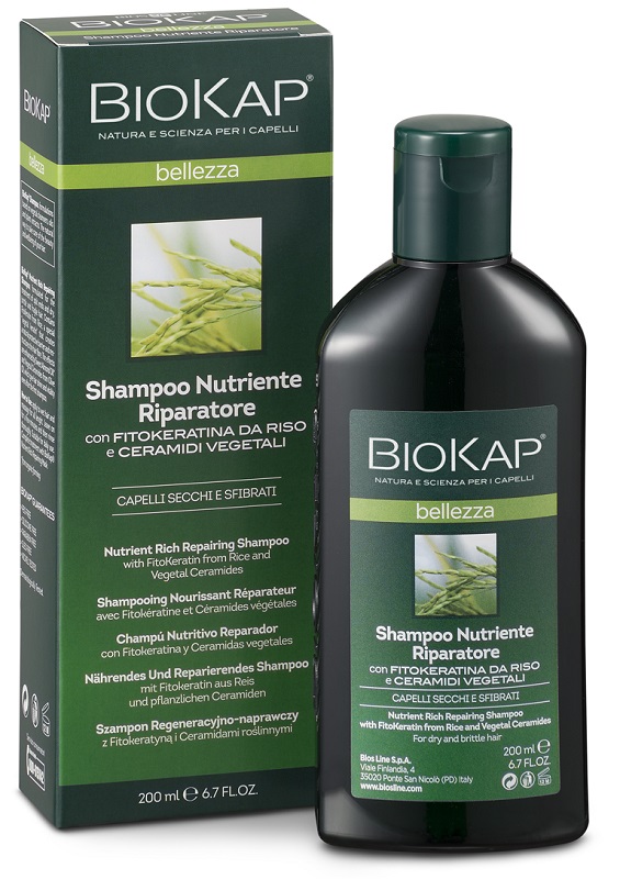 BIOKAP BELLEZZA SHAMPOO NUTRIENTE/RIPARATORE 200 ML BIOSLINE - Gruppofarmastore.it