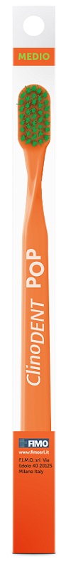 CLINODENT POP ARANCIONE SPAZZOLINO DA DENTI MEDIO - Gruppofarmastore.it
